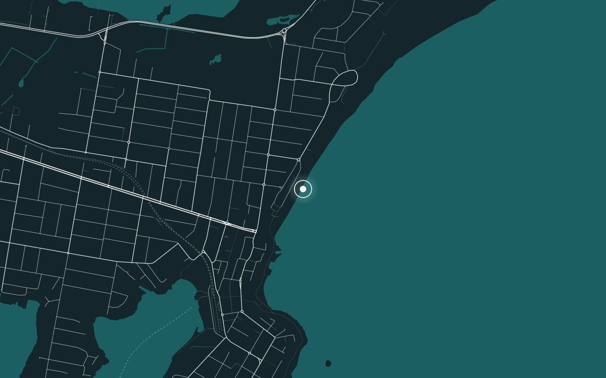 Map of Wanda Beach, where Abstract WaveScape I was photographed