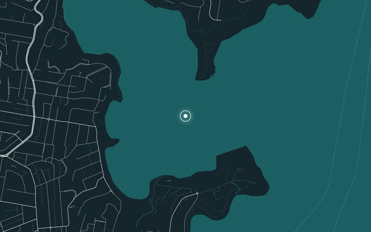 Map of Balmoral Beach, where Balmoral Beach & the City at Sunset was photographed