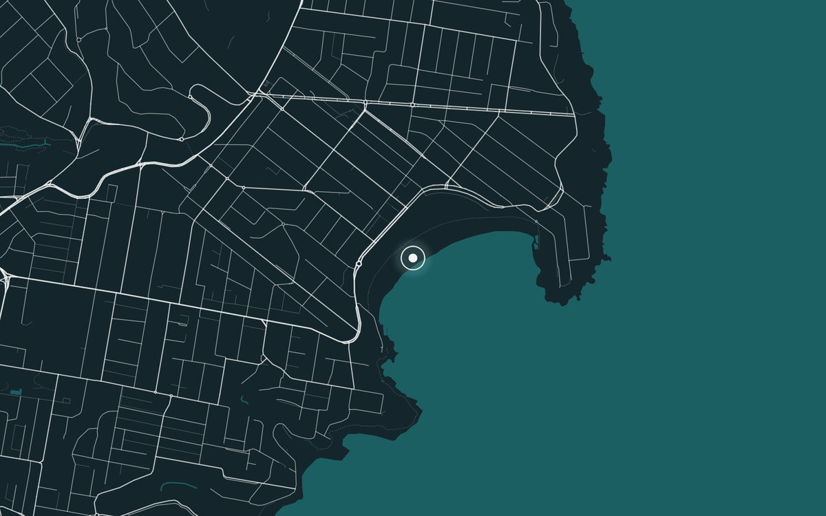 Map of Bondi Beach, where Bondi Layers was photographed