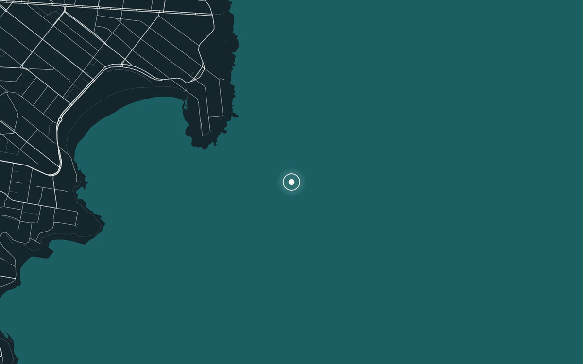 Map of Icebergs, where Bondi & The City was photographed