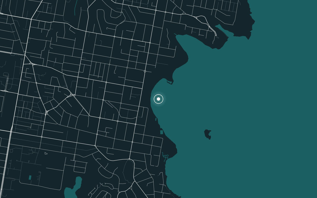 Map of Coogee Beach, where Coogee Rays was photographed