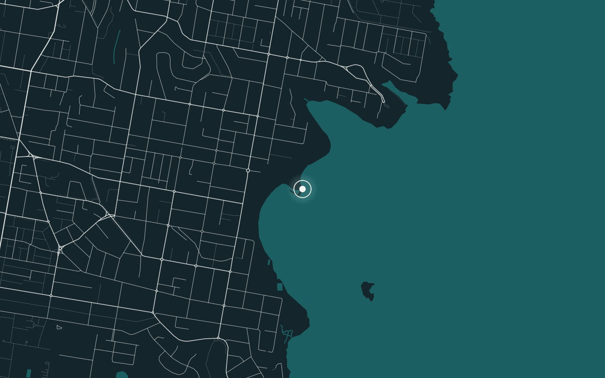 Map of Coogee Beach, where Element Island was photographed