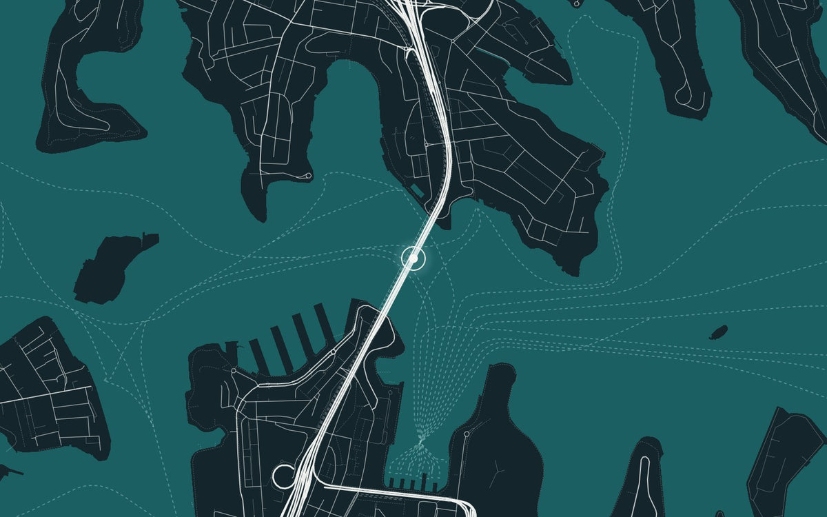 Map of Sydney Harbour, where SHBX was photographed