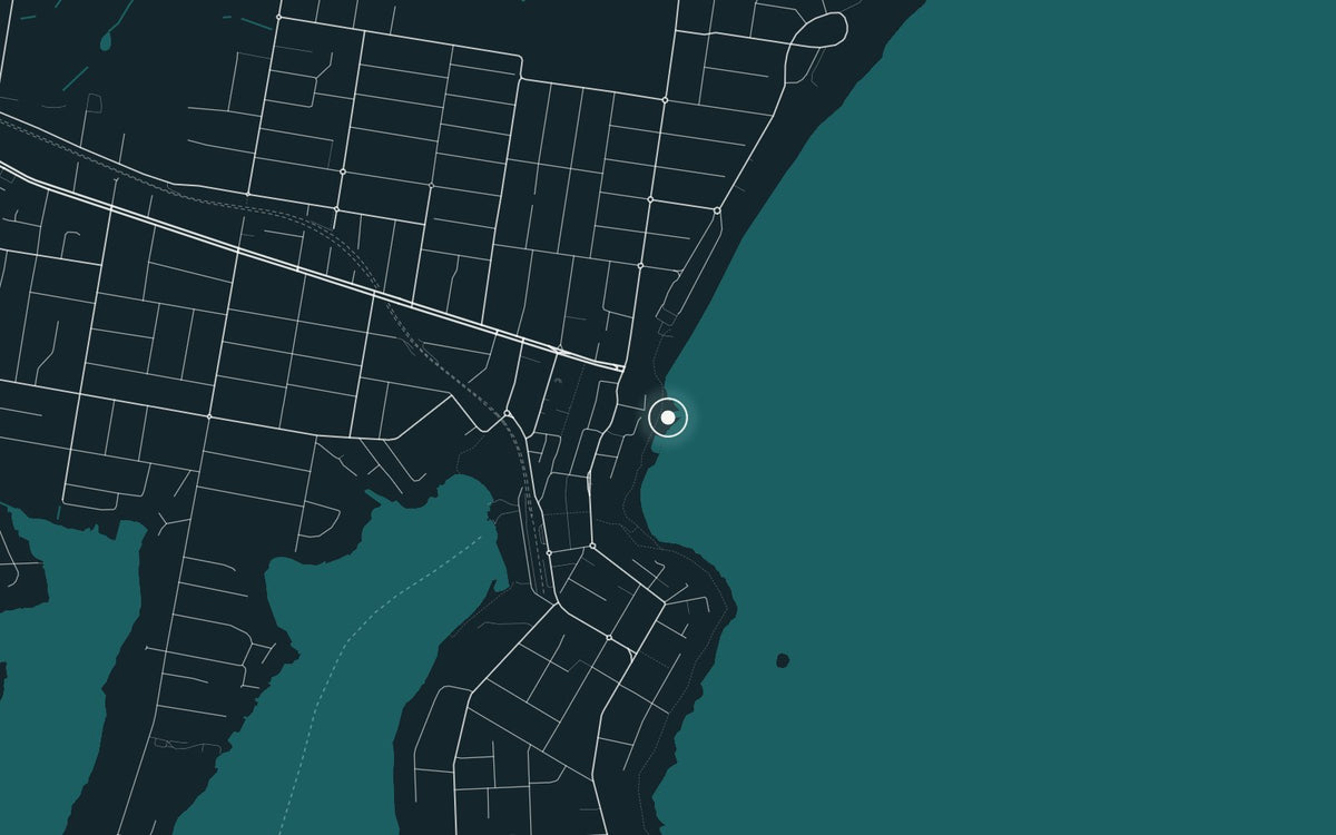 Map of Cronulla Rock Pools, where The Old Pool II - Cronulla was photographed