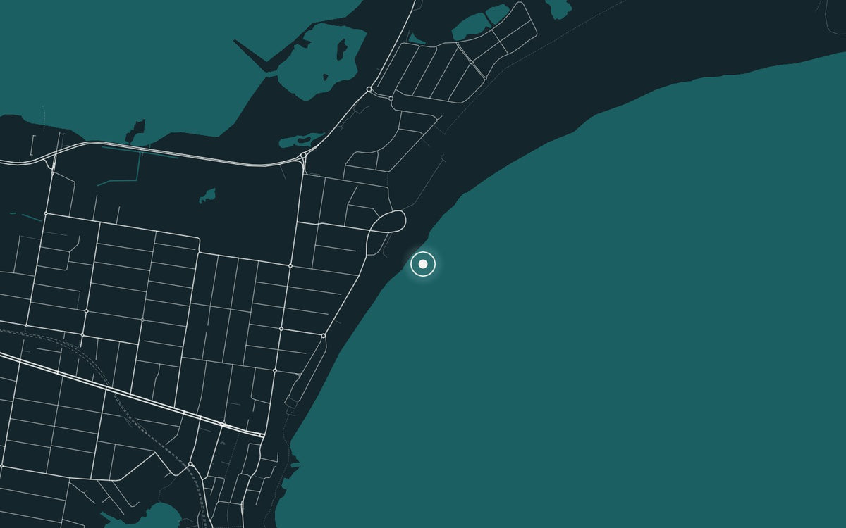 Map of Wanda Beach, where Wanda Waves was photographed