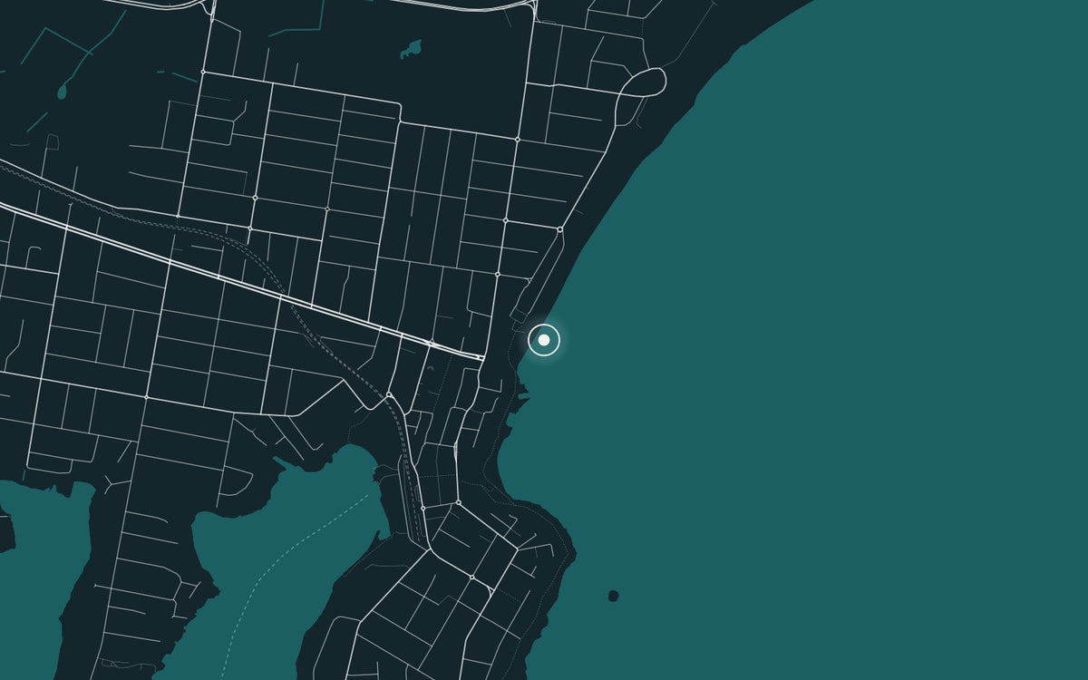 Map of North Cronulla, where Yellow Boarder was photographed