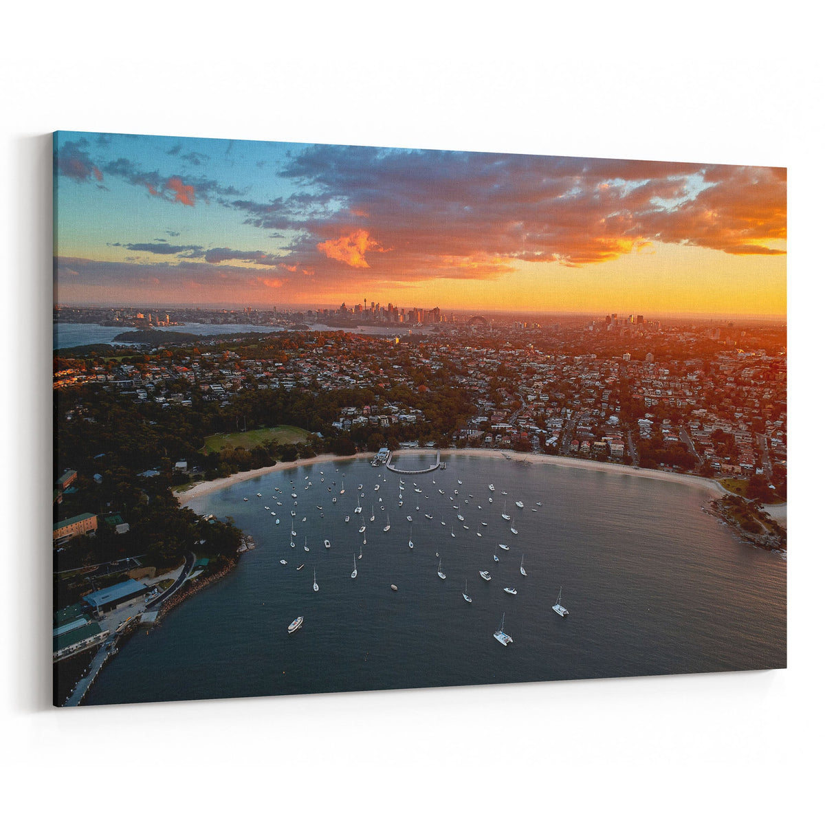 Balmoral Beach & the City at Sunset - Kess Gallery