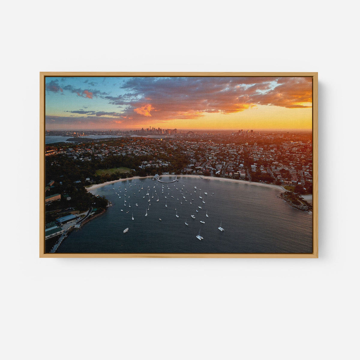 Balmoral Beach & the City at Sunset - Kess Gallery