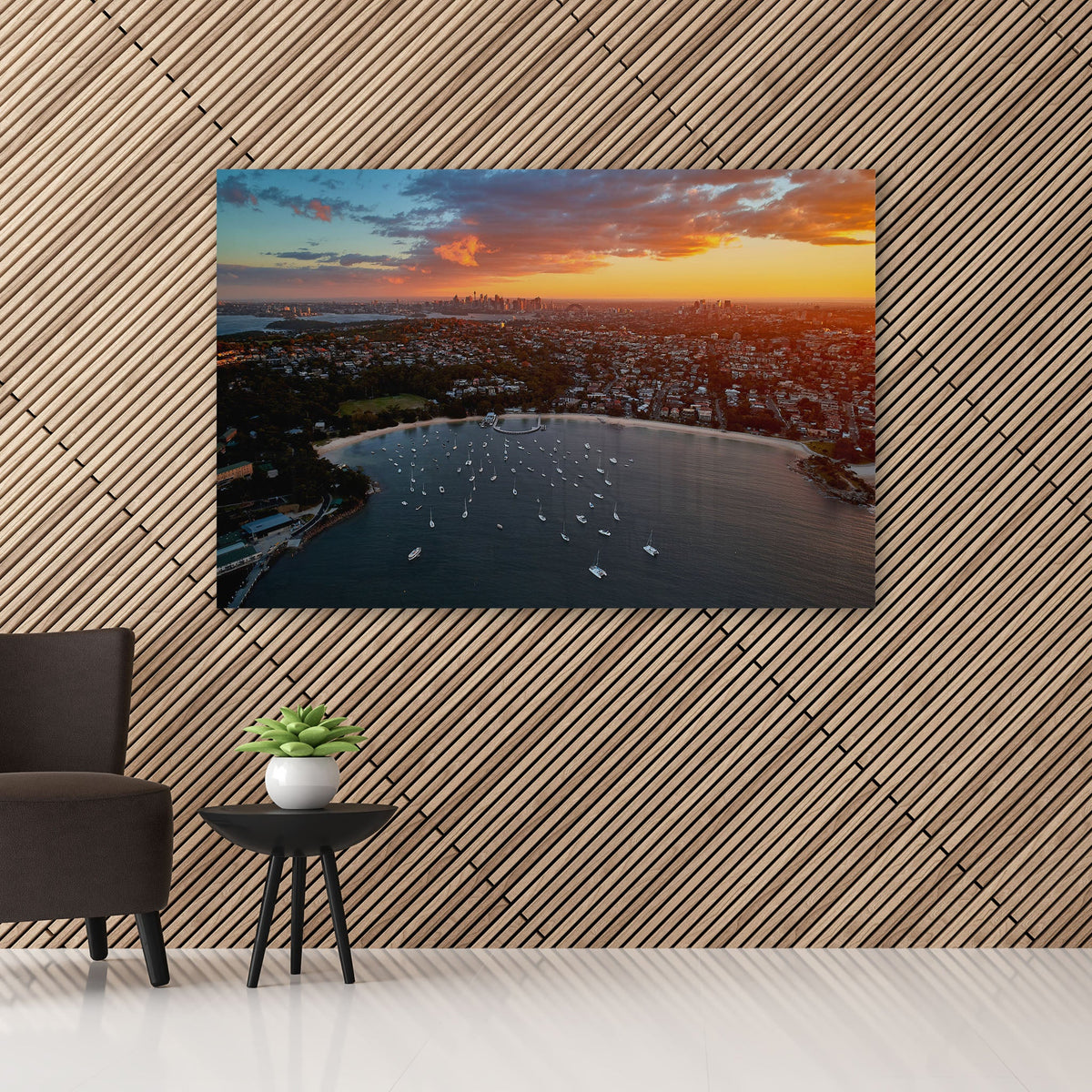 Balmoral Beach & the City at Sunset - Kess Gallery