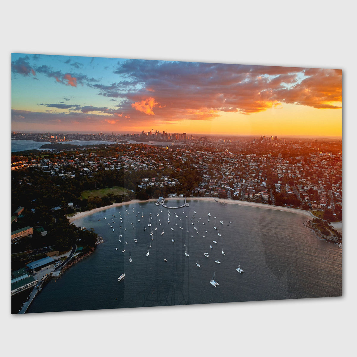 Balmoral Beach & the City at Sunset - Kess Gallery