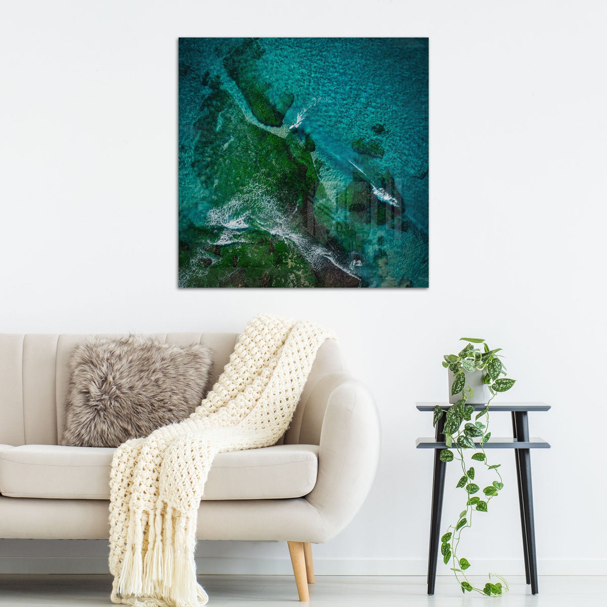 Blue & Green Divide - Kess Gallery