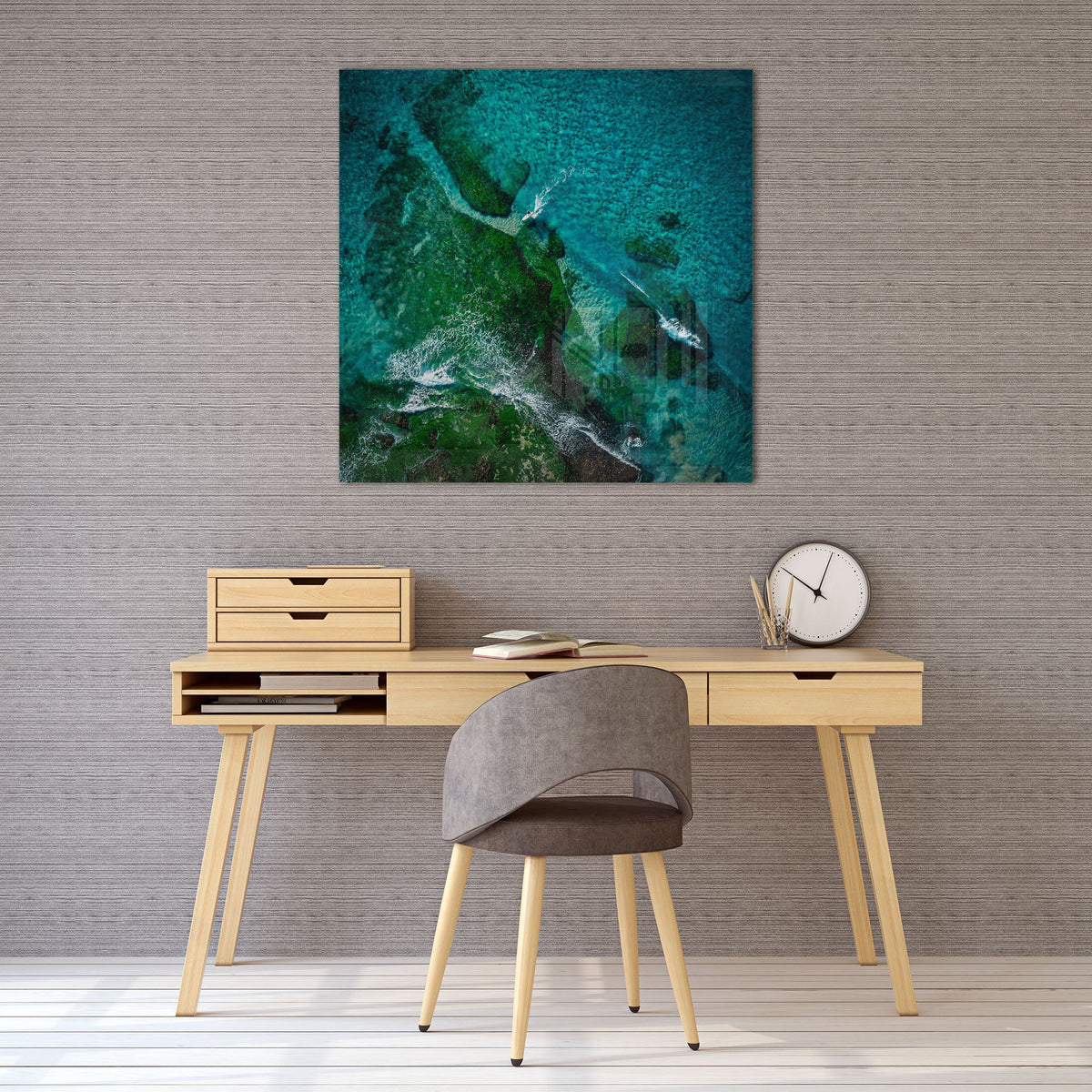 Blue & Green Divide - Kess Gallery