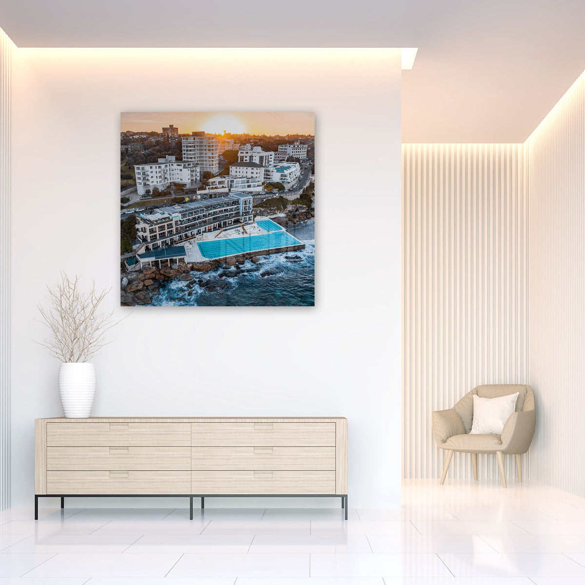 Bondi Icebergs Pool Sunset - Kess Gallery