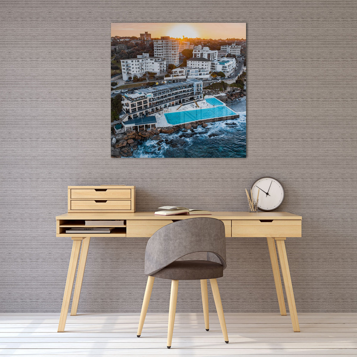 Bondi Icebergs Pool Sunset - Kess Gallery